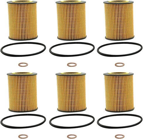 6 قطع فلتر زيت المحرك 51223 ل BMW 328I 1996-2000 328IS 1996-1999 330CI 2001-2006 330I 2001-2007 330XI 2001-2005 525I 2001-2005 528I 1996-2000 530I 2001-2005 X3 2004-2009 H9253X 11421740534 in Kuwait