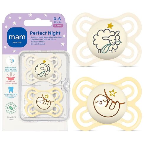 MAM Perfect Baby Pacifier, Patented Nipple, Developed with Pediatric Dentists & Orthodontists, Unisex in Saudi Arabia