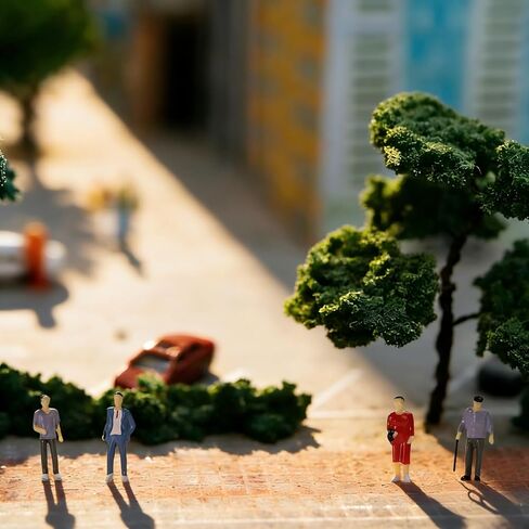 VICDUEKG 60 Pcs Mini People Figurines 1: 87 Scale Miniature People Figurines Sitting and Standing Tiny People Model Architectural Figures for Miniature Scenes Dollhouse in Kuwait