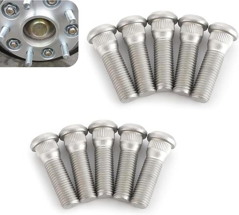 10 قطع مسامير للعجلات، M12x1.5 49 مم طويلة لعجلة السيارة، استبدال OEM #610-266/90942-02049، مسمار عروة عجلات السيارة، متوافق مع Toyota Avalon Camry Corolla Prius RAV4 Sienna in Kuwait
