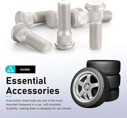 10 قطع مسامير للعجلات، M12x1.5 49 مم طويلة لعجلة السيارة، استبدال OEM #610-266/90942-02049، مسمار عروة عجلات السيارة، متوافق مع Toyota Avalon Camry Corolla Prius RAV4 Sienna in Kuwait
