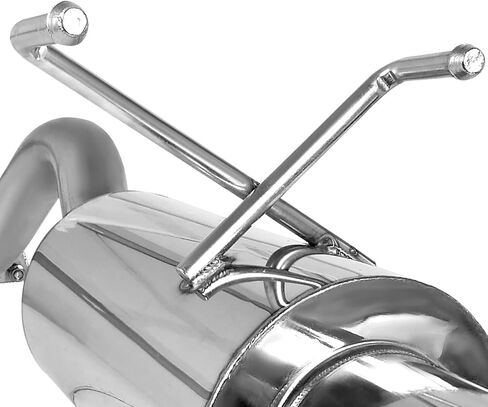 Spec-D Tuning 4" Tip Stainless Exhaust Catback System Compatible with 1992-1995 Honda Civic 3Dr EG Hatchback in Kuwait