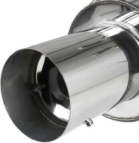 Spec-D Tuning 4" Tip Stainless Exhaust Catback System Compatible with 1992-1995 Honda Civic 3Dr EG Hatchback in Kuwait