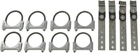 Truck Exhaust Kits 2.5" Dual Exhaust Kit with 2 Chamber Mufflers Rear Exit Fits Chevy II Fits Nova 62 to 67 in Kuwait