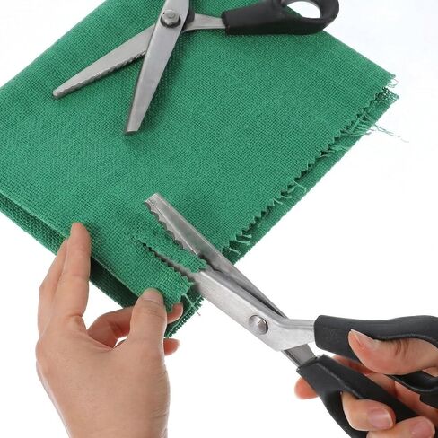 4-Pack Professional Pinking Shears for Fabric Cutting, Sewing Pinking Shears with 5mm & 7mm Zig Zag Blades, Fabric Scissors Zig Zag for Leather, Paper, Felt, Crafting Supplies in Kuwait