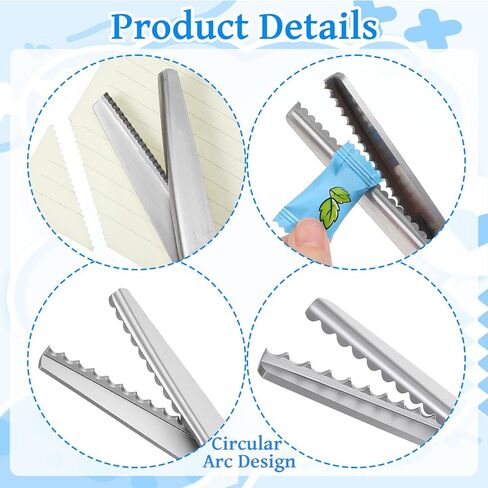 4 Pcs Pinking Shears Scissors for Fabric Cutting Scalloped 4mm/5mm/7mm/10mm, Felt Craft Scissors Zig Zag Cut Sewing 9.2" Handheld Jagged Dressmaking Supply for Leather Clothing Paper in Kuwait