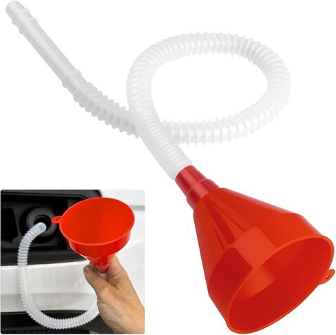 Wide Mouth Funnel with Hose,Plastic Flexible Funnels for Automotive Use,Universal Transmission Funnel for Engine Oil,Gas,Fuel,Diesel Oil Change Fit Most Cars,Trucks,SUVs in Kuwait