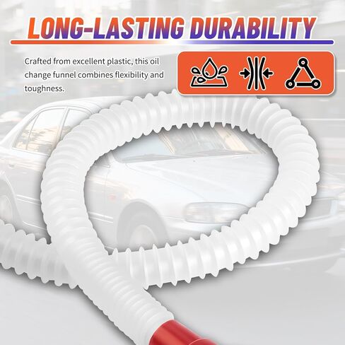 Wide Mouth Funnel with Hose,Plastic Flexible Funnels for Automotive Use,Universal Transmission Funnel for Engine Oil,Gas,Fuel,Diesel Oil Change Fit Most Cars,Trucks,SUVs in Kuwait