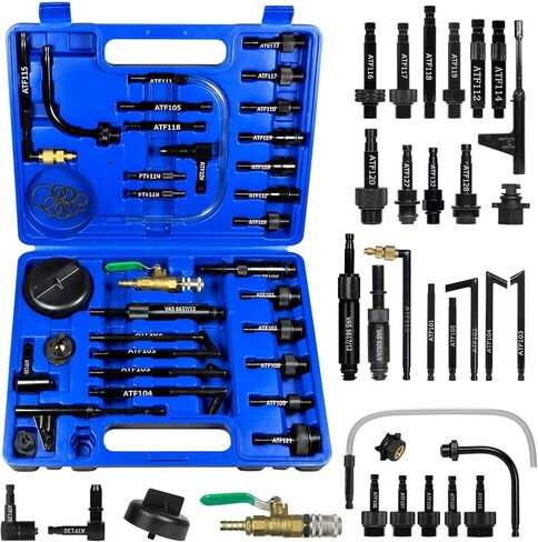 Transmission Fill Adapter Kit 32PCS ATF Fill Adapter Tool, Aluminium Fluid Oil Change Kit Compatible with Mercedes Benz 725.0 9-Speed, Infiniti, Volkswagen, Nissan, Audi, VW, Toyota, Ford, etc in Kuwait