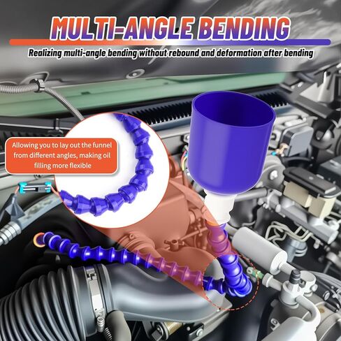25.59" Bendable Transmission Funnels for Automotive Use,Long Funnel for Transmission Fluid/Engine Oil Not to Spill Easily,Portable Flexible Funnel Automotive Tools in Kuwait