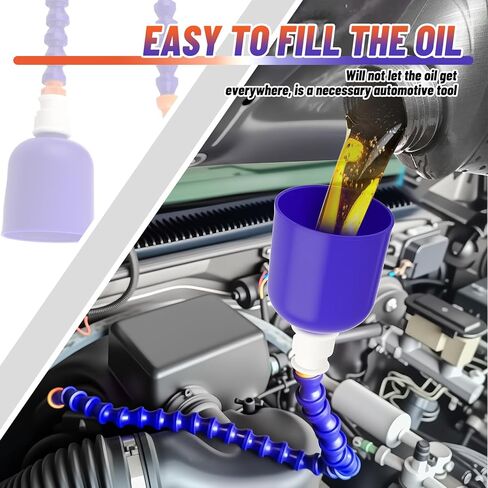 25.59" Bendable Transmission Funnels for Automotive Use,Long Funnel for Transmission Fluid/Engine Oil Not to Spill Easily,Portable Flexible Funnel Automotive Tools in Kuwait