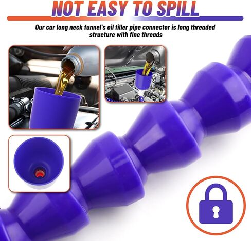 25.59" Bendable Transmission Funnels for Automotive Use,Long Funnel for Transmission Fluid/Engine Oil Not to Spill Easily,Portable Flexible Funnel Automotive Tools in Kuwait