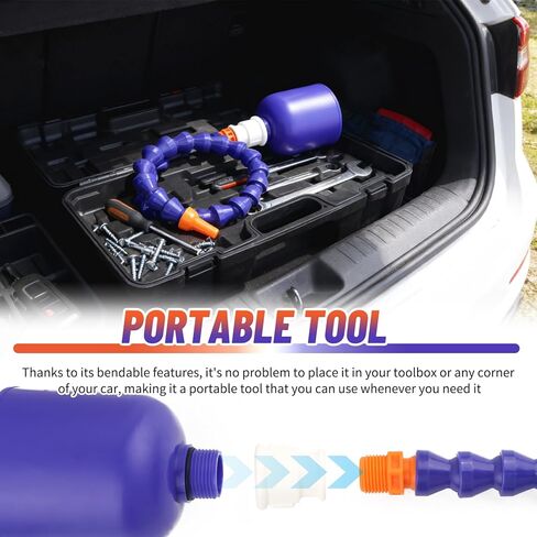 25.59" Bendable Transmission Funnels for Automotive Use,Long Funnel for Transmission Fluid/Engine Oil Not to Spill Easily,Portable Flexible Funnel Automotive Tools in Kuwait