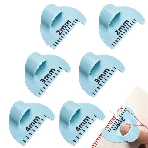 Edge Stitch Lock and Sewing Gauge, 2mm/3mm/4mm Edge Sewing Lockranding Tool, Quilting Templates Rulers Needle Gauge Measuring Seam Gauge for Fabric Straight Stitching(Blue) in Saudi Arabia