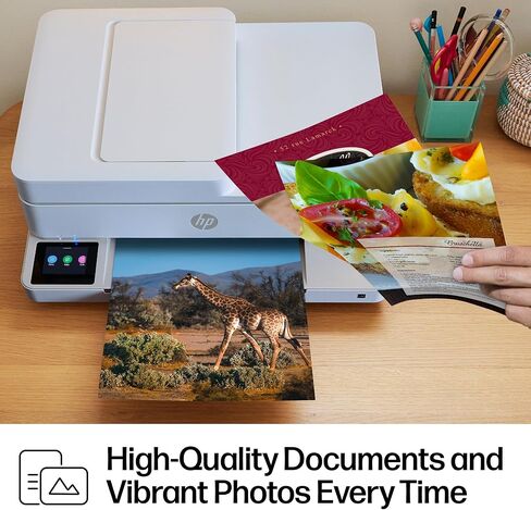 طابعة HP Envy 6555 اللاسلكية النافثة للحبر الملونة الكل في واحد، الطباعة والمسح الضوئي والنسخ والطباعة على الوجهين الأفضل للمنزل، تجربة 3 أشهر من الحبر الفوري المتضمن، AI-Cable (C2XR6A) Portobello in Kuwait