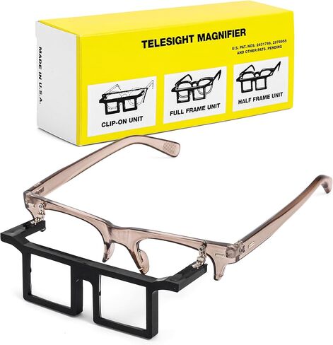 Telesight Half Frame #45. Jewelers Glasses, Magnifying Headset, Lightweight, Available in 3 Powers, Headband Magnifier, Perfect Jewelers Vision Glasses and Lash Magnifier - Black in Kuwait