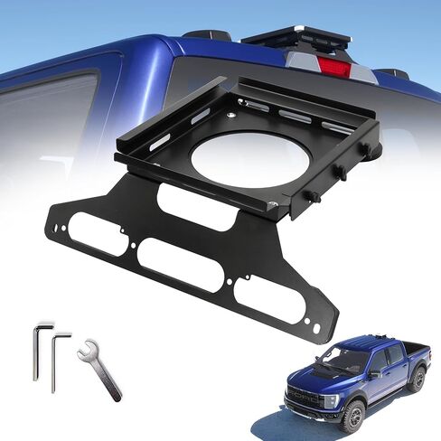 حامل Starlink Mini لسيارة Ford F150 (2015+) وF250-F550(2017+)، دعامة خالية من الحفر من الفولاذ المقاوم للصدأ مقاومة للصدأ، تناسب كابينة الألومنيوم والفولاذ، أسود in Kuwait