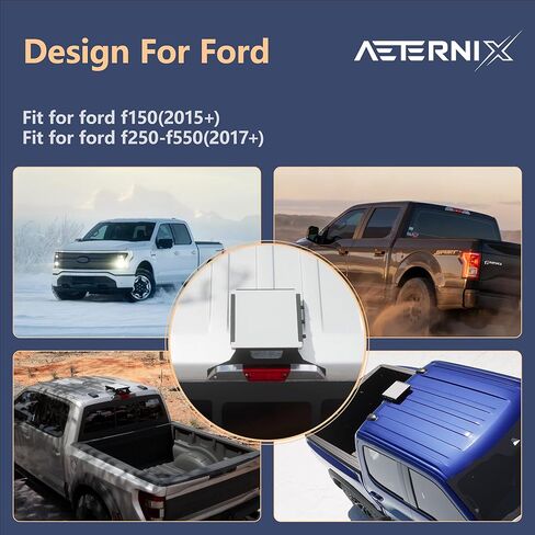 حامل Starlink Mini لسيارة Ford F150 (2015+) وF250-F550(2017+)، دعامة خالية من الحفر من الفولاذ المقاوم للصدأ مقاومة للصدأ، تناسب كابينة الألومنيوم والفولاذ، أسود in Kuwait