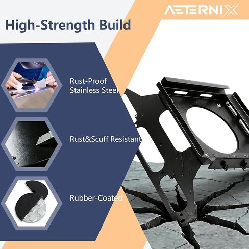 حامل Starlink Mini لسيارة Ford F150 (2015+) وF250-F550(2017+)، دعامة خالية من الحفر من الفولاذ المقاوم للصدأ مقاومة للصدأ، تناسب كابينة الألومنيوم والفولاذ، أسود in Kuwait
