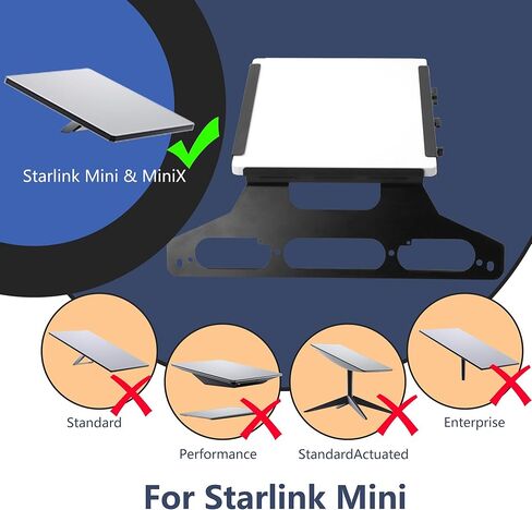 حامل Starlink Mini لسيارة Ford F150 (2015+) وF250-F550(2017+)، دعامة خالية من الحفر من الفولاذ المقاوم للصدأ مقاومة للصدأ، تناسب كابينة الألومنيوم والفولاذ، أسود in Kuwait