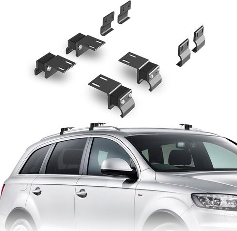 Universal Steel Roof Rack Mounting Bracket, Compatible with Flush and Raised Side Rails, for Cargo Carrier, Roof Box, Cars, SUVs in Kuwait
