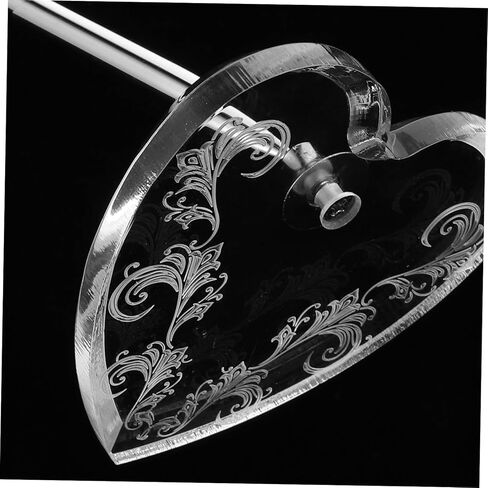 Wedding Signing Ballpoint Pen with Heart-shaped Acrylic Base, Silver Metal Reception Desk Sign-in Pen for Bridal, Engagement, and Anniversary Guest Book in Kuwait