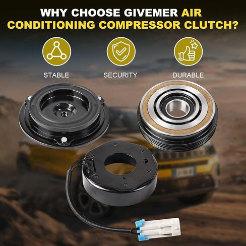 CO29002C FS784550SR AC Compressor Clutch Kit Compatible with Chevy Silverado 1500 2500 3500 Suburban Avalanche Express Tahoe GMC Sierra 1500 2500HD 3500 Savana Yukon Cadillac Escalade in Kuwait