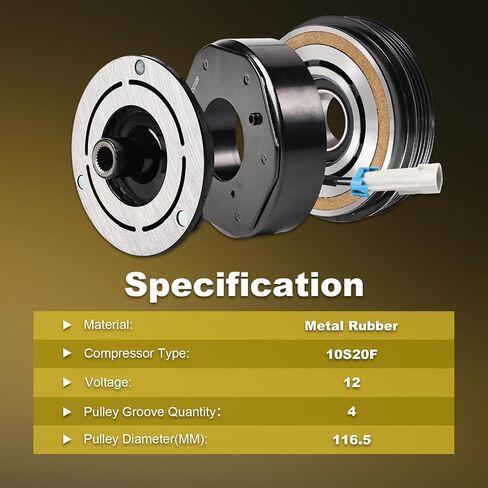CO29002C FS784550SR AC Compressor Clutch Kit Compatible with Chevy Silverado 1500 2500 3500 Suburban Avalanche Express Tahoe GMC Sierra 1500 2500HD 3500 Savana Yukon Cadillac Escalade in Kuwait