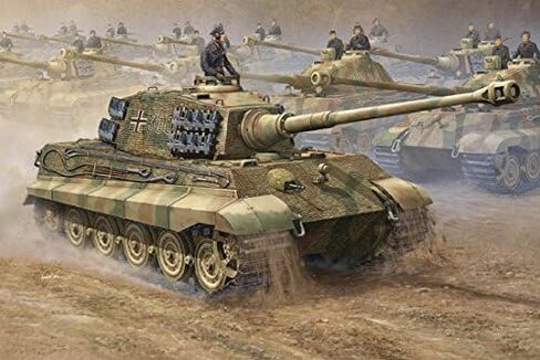 Trumpeter 1/16 German King Tiger Tank with Henschel and Porsche Turrets in Kuwait