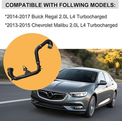 Intercooler Outlet Air Charge Pipe Hose Compatible with Buick Regal 2.0L Turbo 2014-2017 | Chevrolet Malibu 2.0L 2013-2015 | Direct Fit Replaces OEM# 23131218 in Kuwait