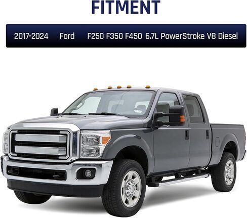أنابيب التبريد البيني SPELAB Turbo متوافقة مع 2017-2024 Ford F250 F350 F450 6.7L PowerStroke V8 ديزل، مجموعة أنابيب المبرد الداخلي من الألومنيوم الجانب البارد، فضي in Kuwait