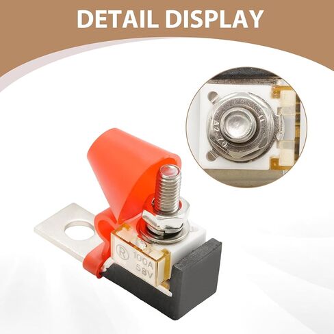 مجموعة كتلة الصمامات الطرفية MRBF، 100A 58V DC صمام طرفي للبطارية مع 5/16 بوصة مسمار البطارية البحرية، لمركبات البناء RV لشاحنة القوارب in Kuwait