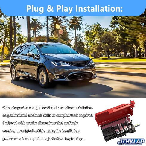 Engine Compartment Pre Fuse Box Battery Distribution Fuse Block Replacement 68260128AB Fit for Chrysler Pacifica 2017-2026 Voyager 2020-2026 Front Power Distribution Fuse Box in Kuwait