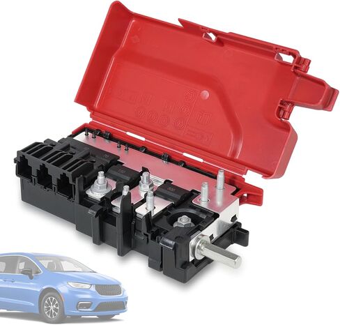 68260128AB Pre Fuse Box, Engine Bay Battery Distribution Fuse Block, Compatible with Chrysler Pacifica 2017-2026/Voyager 2020-2026 Red & Black in Kuwait