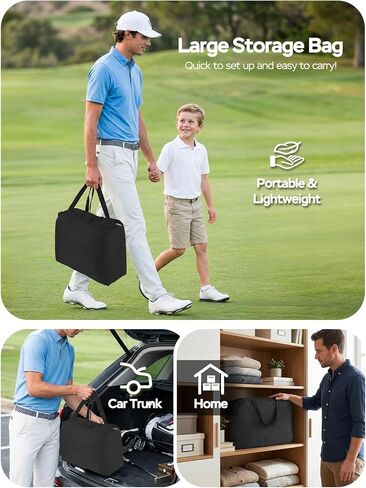 2-in-1 Golf Chipping Game Set, 4.5 x 6 FT Double-Sided Practice Mat with Oversize & Standard Adjustable Golf Clubs, Sticky Balls for Indoor Outdoor Backyard, Great Gift for Adults, Juniors & Beginners in Kuwait