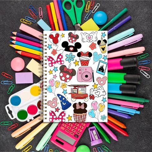 LONGXIN Cartoon Mouse Castle Notebook Journal Cartoon Gifts Merchandise Birthday Christmas Gifts for Cartoon Lovers Fans Women Teen Girls Friends Sister Her Hardcover Spiral Notebook 5.8x8.3 in Kuwait