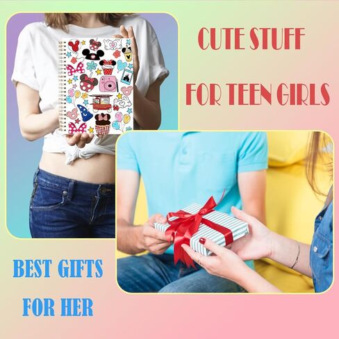 LONGXIN Cartoon Mouse Castle Notebook Journal Cartoon Gifts Merchandise Birthday Christmas Gifts for Cartoon Lovers Fans Women Teen Girls Friends Sister Her Hardcover Spiral Notebook 5.8x8.3 in Kuwait