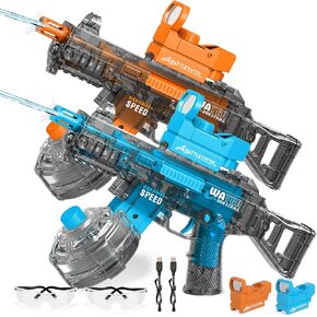2 Pack Electric Water Guns for Adults Kids,Automatic Squirt Water Gun Up To 33 FT Long Range,High Capacity Water Gun,Ultimate Battle Powerful Water Blaster Summer Outdoor Beach Swimming Pool Water Toy in Saudi Arabia