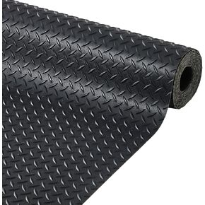 GarveeTech 7.5 x 20 ft Garage Floor Mat, 2.8 mm Thickened Flooring Roll Diamond Plate PVC Rubber Trailer Mat, Non-Slip Floor Protector Mat for Garage, Warehouse, Gyms, Trailer, SUV in Kuwait