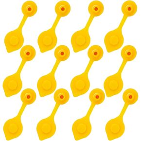 12 PCS Universal Yellow Gas Can Vent Caps, Fuel Can Jug Vent Replacement Leak-Proof for Most Plastic Cans in Kuwait