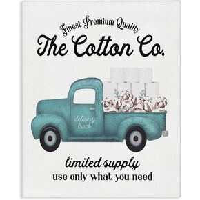 Stupell Industries 'Toilet Paper Cotton Truck', Canvas Art, 24 x 30 Inches, Easy to Hang and Sturdy, Made in USA, by Lettered and Lined in Kuwait