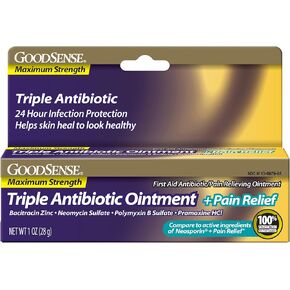 GoodSense Maximum Strength Triple Antibiotic Ointment Plus Pain Relief, 1 oz in Saudi Arabia