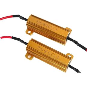 2PCS 25W/50W 6ohm 8ohm 50ohm Load Resistor LED Flash Rate Indicator Controllers for Car Lamp Wire Aluminum Shell Resistor(50W 6Ohm) in Kuwait