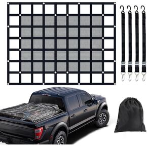 Heavy Duty Truck Cargo Net with Mesh, 72in x 57 in, 1300LBS Capacity, Adjustable Straps with Cam Buckles & S-Hooks for Trailer, Pickup, Jeep, SUV in Saudi Arabia