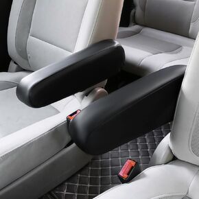 JDDRY Car Front Seat Armrest Covers Vinyl Leather,Car Armrest Protectors,Auto Arm Rest Cover Replacement,Universal for MPV/SUV/Truck(Black,2PC) in Saudi Arabia