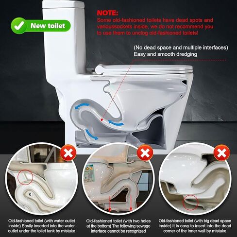 Toilet Snake Drain Clog Remover, 51"Toilet Auger Grabber, Upgraded Snake Drain Tool, Flexible Claw Grabber Pickup Tool with 4 Claws For Picking Up Clogs In Toilet Pipes And Drains, Comes With Gloves in Saudi Arabia