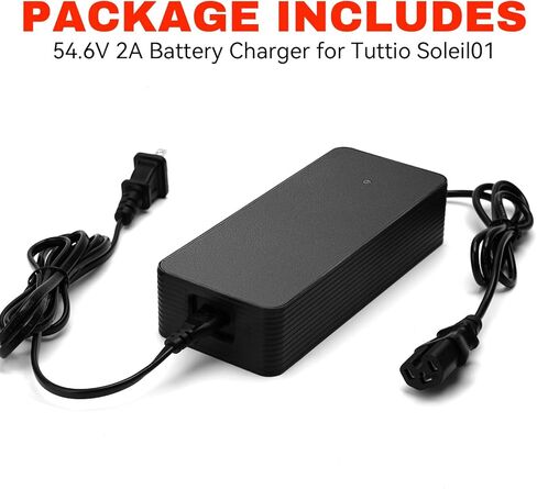 JERBOR 54.6V 2A Battery Chargers for Tuttio Soleil01 Drit Bike, 48V Charger Power Supply Adapter with UL Certification for Tutto Tutti Soleil01 Electric Bike in Kuwait