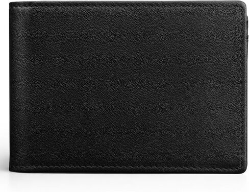 LORZOR Slim Bifold Wallet with Tracker Card (iOS Only) Apple MFi Certified Tracking Card, Minimalist Full Grain Leather Front Pocket Wallet,Rechargeable Bluetooth AirTag Smart Card for Apple Find My in Saudi Arabia