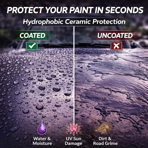 Sully’s After Wash Ceramic Spray Coating – SiO2 Quick Detailer – High Gloss, Water Beading & Hydrophobic Protection – Streak-Free Spray Sealant for Cars, Trucks & RVs – 16 oz in Kuwait