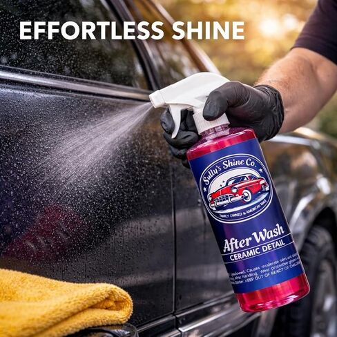 Sully’s After Wash Ceramic Spray Coating – SiO2 Quick Detailer – High Gloss, Water Beading & Hydrophobic Protection – Streak-Free Spray Sealant for Cars, Trucks & RVs – 16 oz in Kuwait